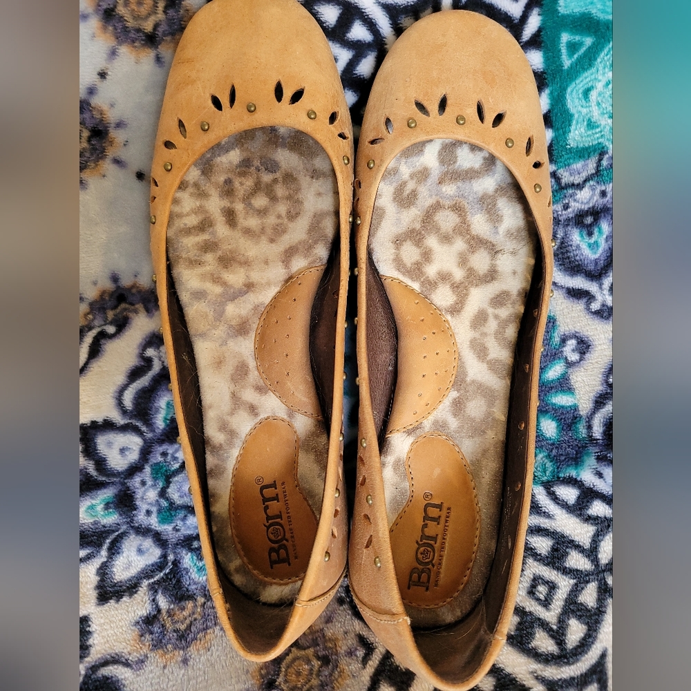 Leather flats